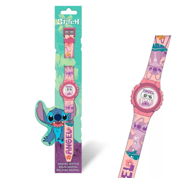 Disney Lilo és Stitch, A csillagkutya Pink Angel digitális karóra Disney Lilo és Stitch, A csillagkutya Pink Angel digitális karóra