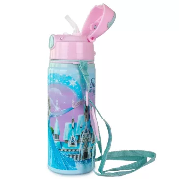   Disney Jégvarázs Magical alumínium szívószálas kulacs akasztóval 600 ml