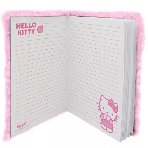 Hello Kitty Rainbow 3D plüss A5 lakatos napló