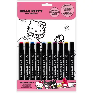 Hello Kitty Friends számos színező