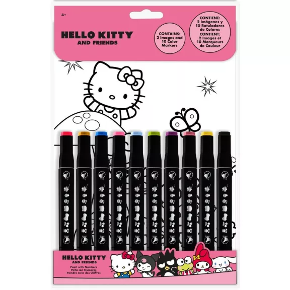 Hello Kitty Friends számos színező