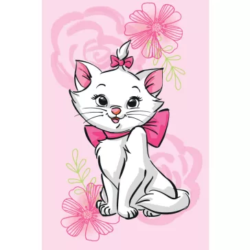 Disney Marie Pink Flower polár takaró 100x150cm