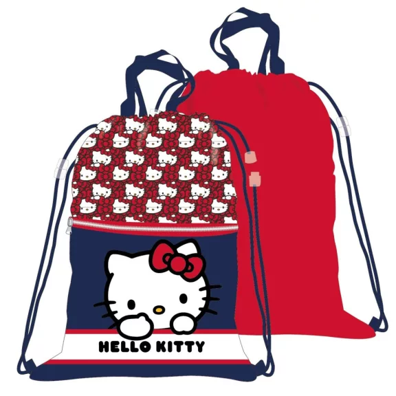 Hello Kitty Red Bow Deluxe sporttáska, tornazsák 45 cm Hello Kitty Red Bow Deluxe sporttáska, tornazsák 45 cm