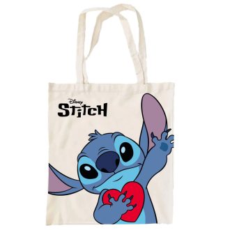   Disney Lilo és Stitch, A csillagkutya Heart vászontáska, bevásárlótáska 44 cm