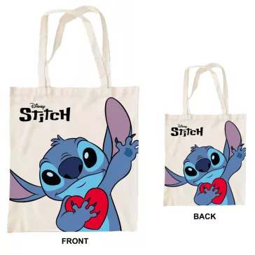   Disney Lilo és Stitch, A csillagkutya Heart vászontáska, bevásárlótáska 44 cm