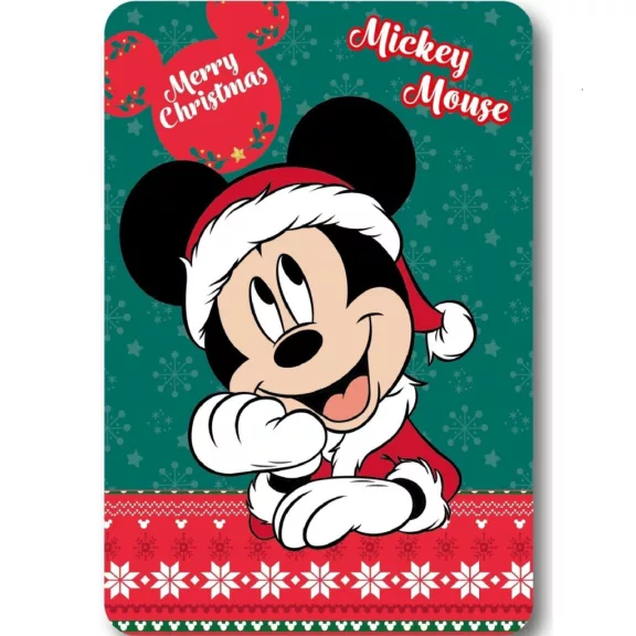 Disney Mickey Festive Karácsonyi polár takaró 100x140cm Disney Mickey Festive Karácsonyi polár takaró 100x140cm