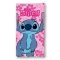 Disney Lilo és Stitch, A csillagkutya Floral Love fürdőlepedő, strand törölköző 70x140cm (Fast Dry)
