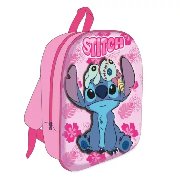  Disney Lilo és Stitch, A csillagkutya Pink Mischief 3D hátizsák, táska 30 cm