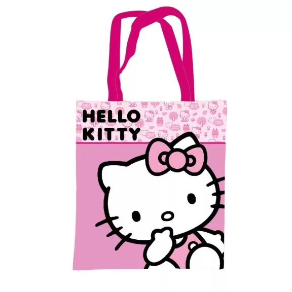 Hello Kitty Pink vászontáska, bevásárlótáska 44 cm Hello Kitty Pink vászontáska, bevásárlótáska 44 cm