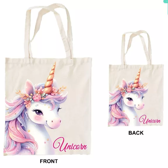 Unikornis Mystic vászontáska, bevásárlótáska 44 cm