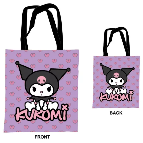 Hello Kitty Kuromi vászontáska, bevásárlótáska 44 cm