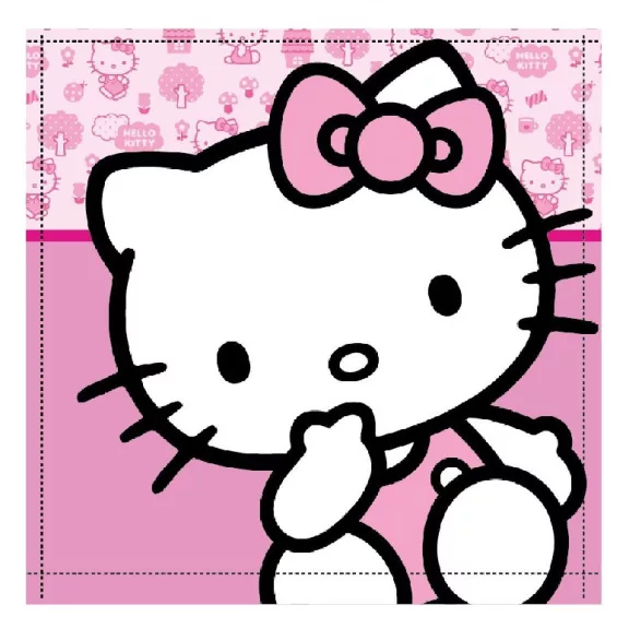 Hello Kitty Cutie kéztörlő, arctörlő, törölköző 30x30cm Hello Kitty Cutie kéztörlő, arctörlő, törölköző 30x30cm