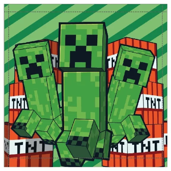 Minecraft Battle kéztörlő, arctörlő, törölköző 30x30cm Minecraft Battle kéztörlő, arctörlő, törölköző 30x30cm