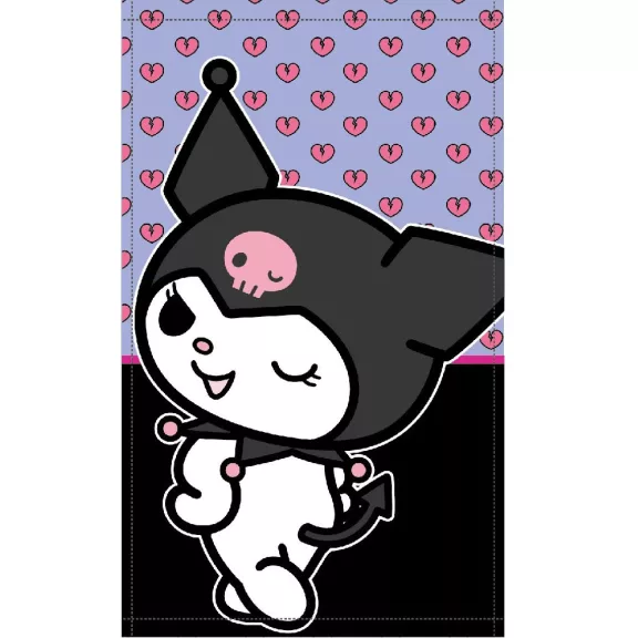 Hello Kitty Kuromi kéztörlő, arctörlő, törölköző 30x50cm Hello Kitty Kuromi kéztörlő, arctörlő, törölköző 30x50cm