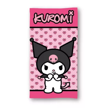   Hello Kitty Kuromi Pink fürdőlepedő, strand törölköző 70x140cm (Fast Dry)
