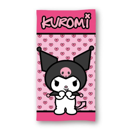 Hello Kitty Kuromi Pink fürdőlepedő, strand törölköző 70x140cm (Fast Dry)