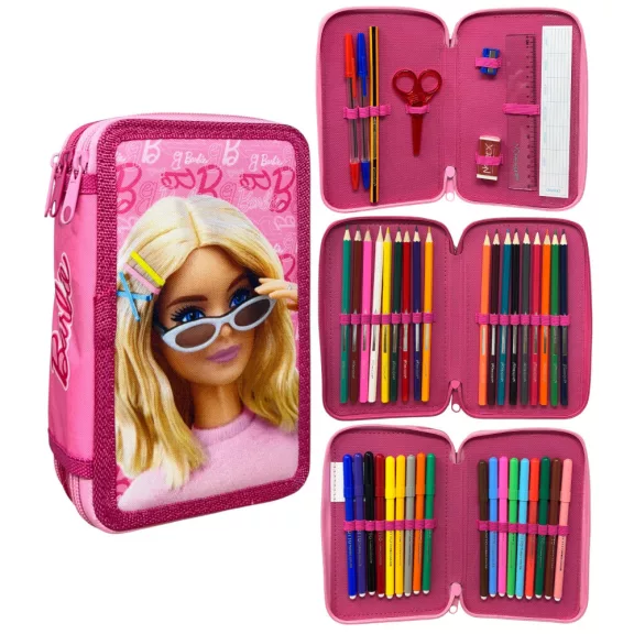 Barbie Glam Style tolltartó töltött 3 emeletes Barbie Glam Style tolltartó töltött 3 emeletes