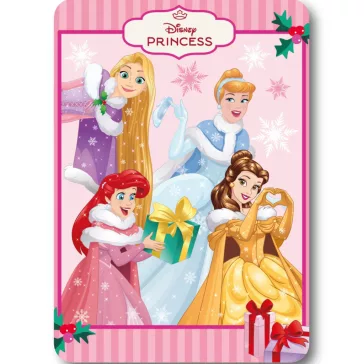   Disney Hercegnők Festive Fairy Karácsonyi polár takaró 100x140cm