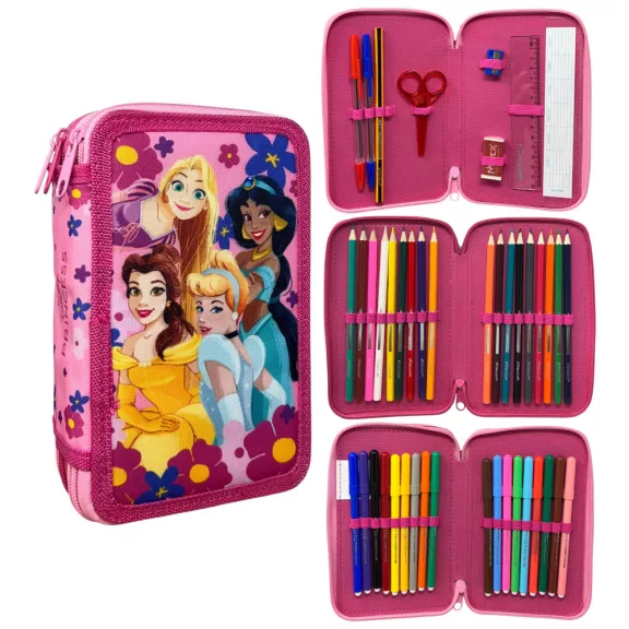 Disney Hercegnők Fairy Tale tolltartó töltött 3 emeletes Disney Hercegnők Fairy Tale tolltartó töltött 3 emeletes