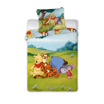  Disney Micimackó Sunny Meadow gyerek, ovis ágyneműhuzat 100×135 cm, 40×60 cm