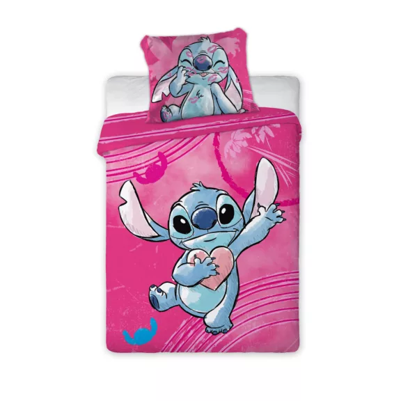 Disney Lilo és Stitch, A csillagkutya Heartbeat gyerek, ovis ágyneműhuzat 100×135 cm, 40×60 cm Disney Lilo és Stitch, A csillagkutya Heartbeat gyerek, ovis ágyneműhuzat 100×135 cm, 40×60 cm