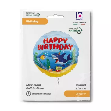 Happy Birthday Ocean fólia lufi 46 cm