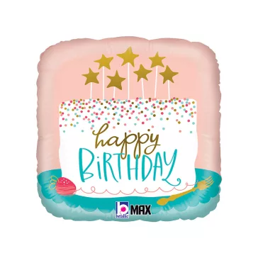 Happy Birthday Confetti Cake fólia lufi 46 cm