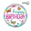 Happy Birthday Colorful Butterflies fólia lufi 46 cm