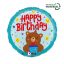 Happy Birthday Smiley Bear fólia lufi 46 cm