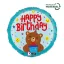 Happy Birthday Smiley Bear fólia lufi 46 cm