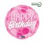 Happy Birthday Pink Spark fólia lufi 46 cm