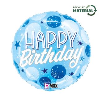 Happy Birthday Blue Spark fólia lufi 46 cm