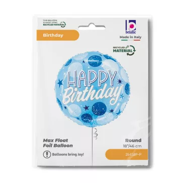 Happy Birthday Blue Spark fólia lufi 46 cm