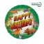 Happy Birthday Dinosaur fólia lufi 46 cm