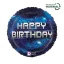 Happy Birthday Galaxy Blue fólia lufi 46 cm