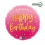 Happy Birthday Pink fólia lufi 46 cm