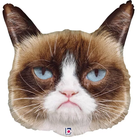 Grumpy Cat Face fólia lufi 61 cm Grumpy Cat Face fólia lufi 61 cm