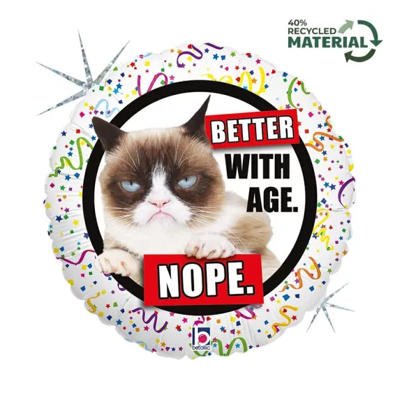 Grumpy Cat Better with Age fólia lufi 46 cm Grumpy Cat Better with Age fólia lufi 46 cm