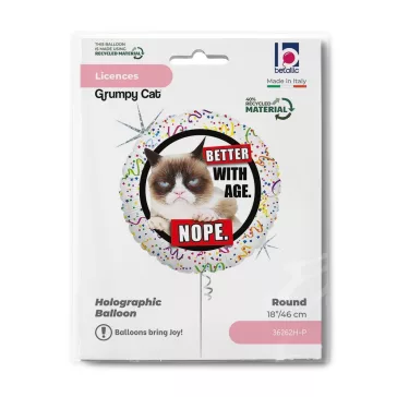 Grumpy Cat Better with Age fólia lufi 46 cm