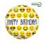 Happy Birthday Emoji fólia lufi 46 cm