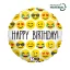 Happy Birthday Emoji fólia lufi 46 cm