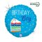Happy Birthday Cake Boy Holo fólia lufi 46 cm