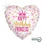 Happy Birthday Glitter Princess fólia lufi 46 cm