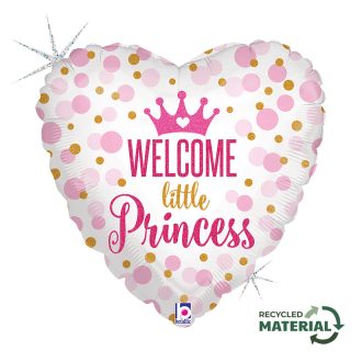 Baby Girl Glitter Princess fólia lufi 46 cm