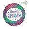 Happy Birthday Glitter Mermaid fólia lufi 46 cm