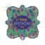 Happy Birthday Glitter Peacook fólia lufi 46 cm