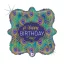 Happy Birthday Glitter Peacook fólia lufi 46 cm