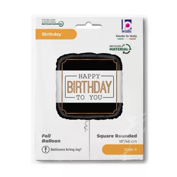 Happy Birthday Classic fólia lufi 46 cm