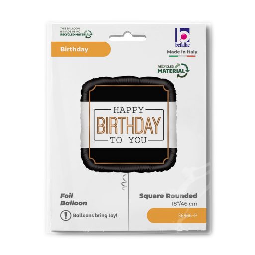 Happy Birthday Classic fólia lufi 46 cm