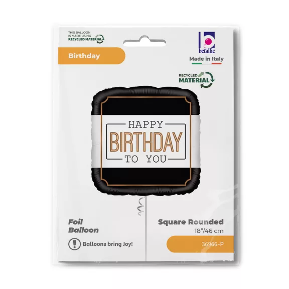 Happy Birthday Classic fólia lufi 46 cm
